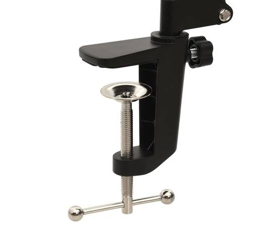 Stativ de microfon cu montare pe masă, negru, oțel, 7 image