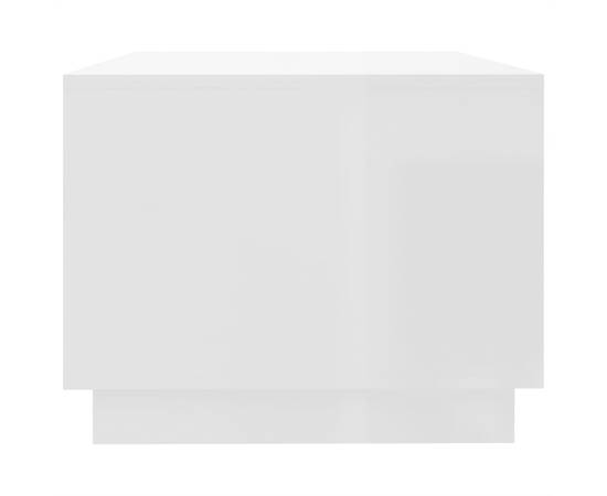 Măsuță de cafea, alb extralucios, 102x55x43 cm, pal, 6 image