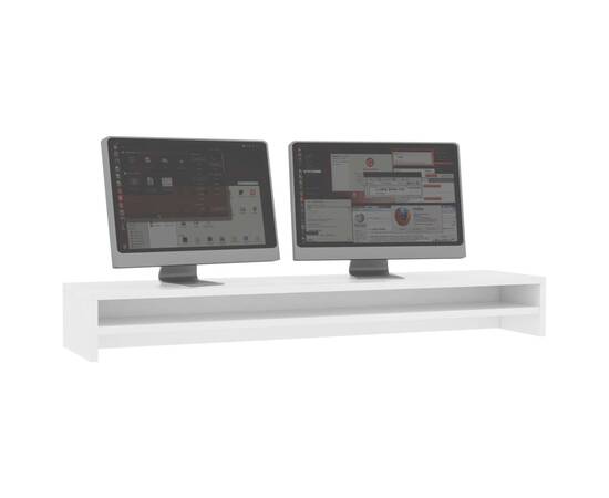 Suport monitor, alb, 100 x 24 x 13 cm, pal, 3 image
