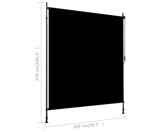Jaluzea tip rulou de exterior, antracit, 200 x 270 cm, 7 image
