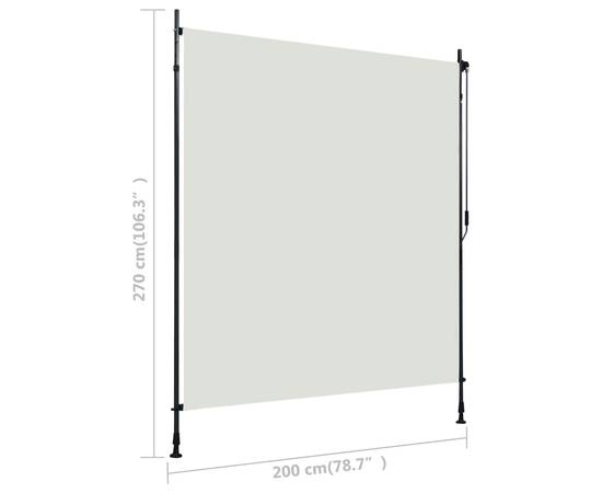 Jaluzea tip rulou de exterior, crem, 200 x 270 cm, 7 image