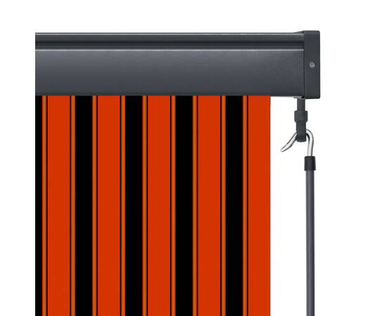 Jaluzea tip rulou de exterior, portocaliu și maro, 60 x 250 cm, 6 image