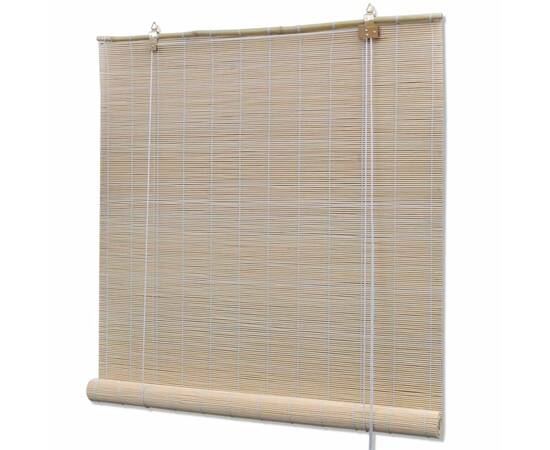 Jaluzele din bambus natural tip rulou, 4 buc., 120 x 160 cm, 2 image