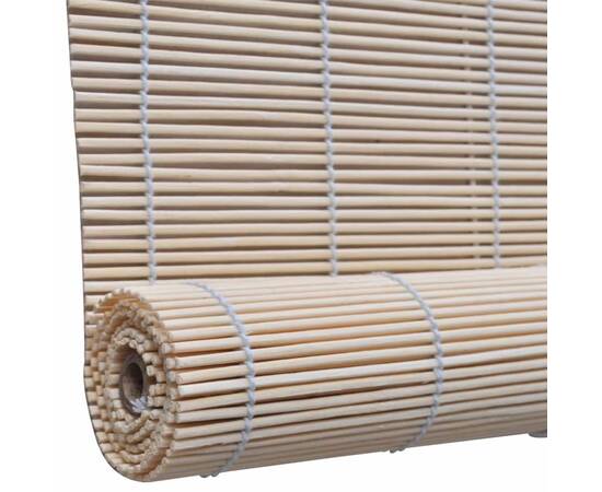 Jaluzele din bambus natural tip rulou, 4 buc., 120 x 160 cm, 4 image