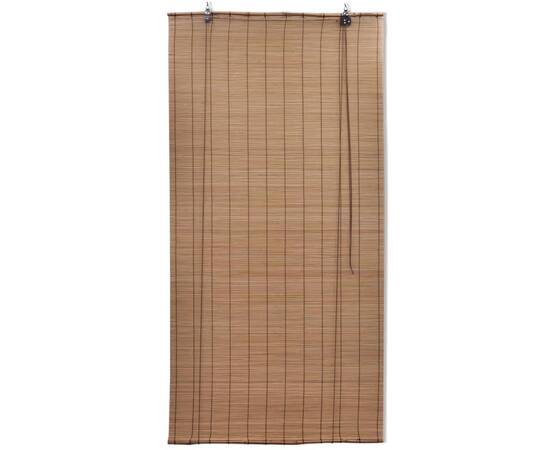 Jaluzele din bambus tip rulou, 2 buc., maro, 100x160 cm, 2 image