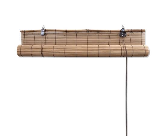 Jaluzele din bambus tip rulou, 2 buc., maro, 150 x 220 cm, 4 image