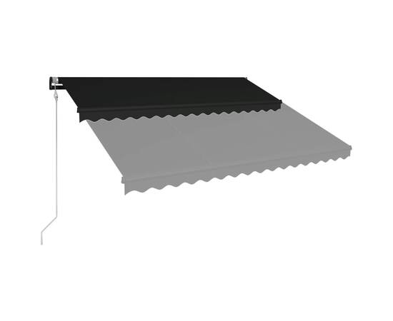 Copertină retractabilă cu senzor vânt & led antracit 450x300 cm, 5 image