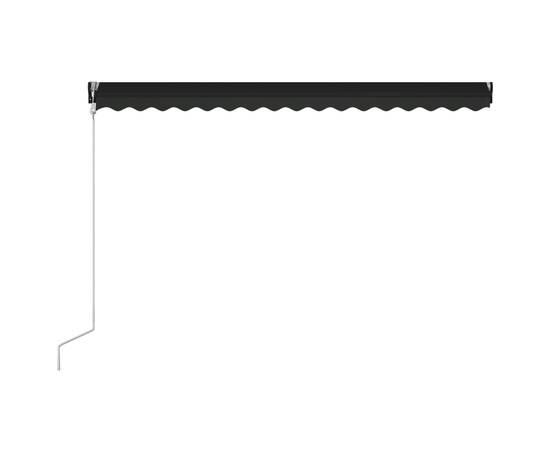 Copertină retractabilă cu senzor vânt & led antracit 450x300 cm, 6 image