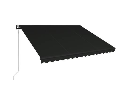 Copertină retractabilă cu senzor vânt & led antracit 450x300 cm, 4 image