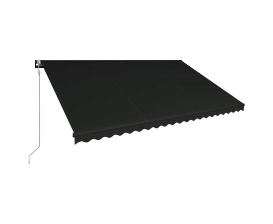 Copertină retractabilă cu senzor vânt & led antracit 500x300 cm, 4 image