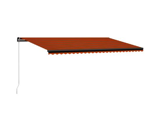 Copertină retractabilă manual, portocaliu și maro, 600 x 300 cm