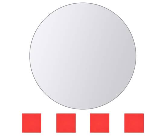 Plăci de oglindă, 16 buc., sticlă, rotund, 5 image