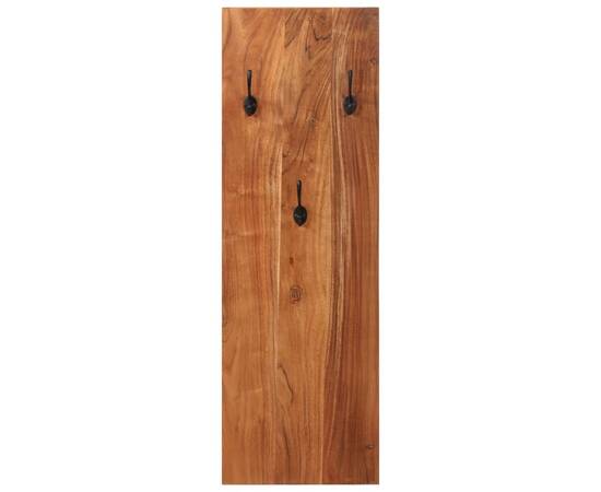 Cuier de haine de perete 2 buc. 36x3x110 cm lemn masiv acacia, 3 image