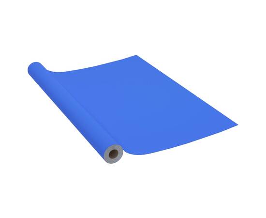 Folie de mobilier autoadezivă, albastru extra lucios, 500x90 cm pvc, 2 image