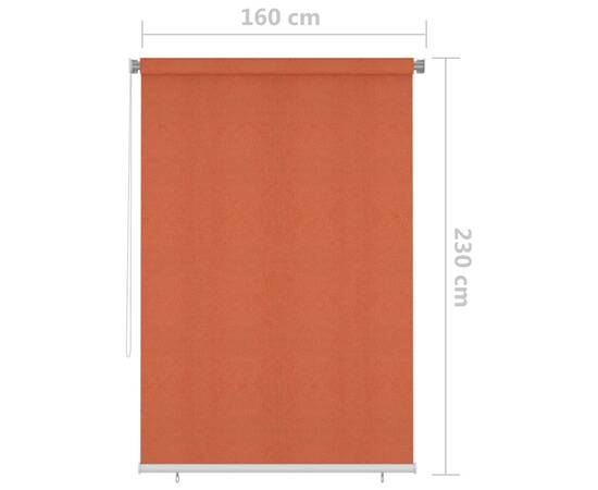 Jaluzea tip rulou de exterior, portocaliu, 160x230 cm, 6 image