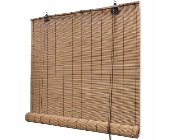 Jaluzea tip rulou, maro, 140x220 cm, bambus