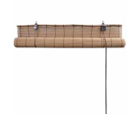 Jaluzea tip rulou, maro, 140x220 cm, bambus, 5 image