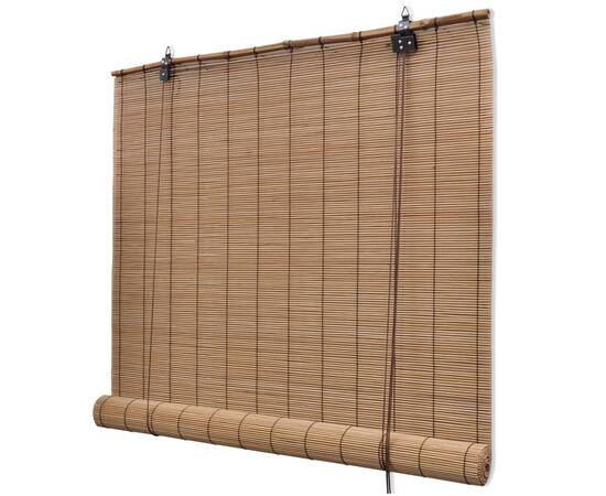 Jaluzea tip rulou, maro, 150x160 cm, bambus