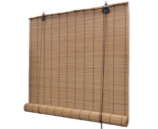 Jaluzea tip rulou, maro, 80x220 cm, bambus
