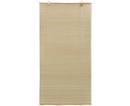 Jaluzea tip rulou, natural, 80x220 cm, bambus, 2 image