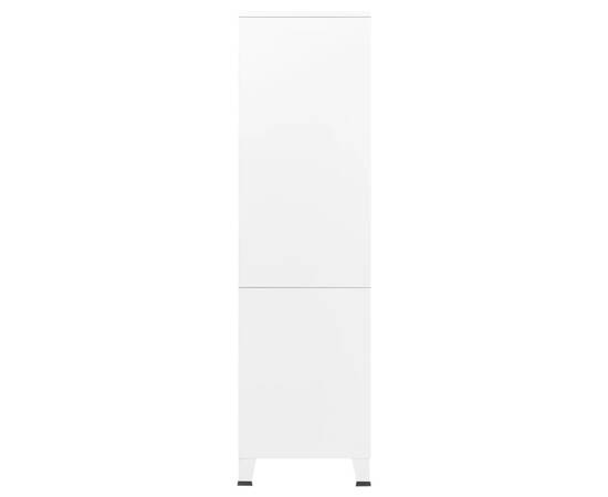 Șifonier, alb, 90x50x180 cm, metal, 5 image