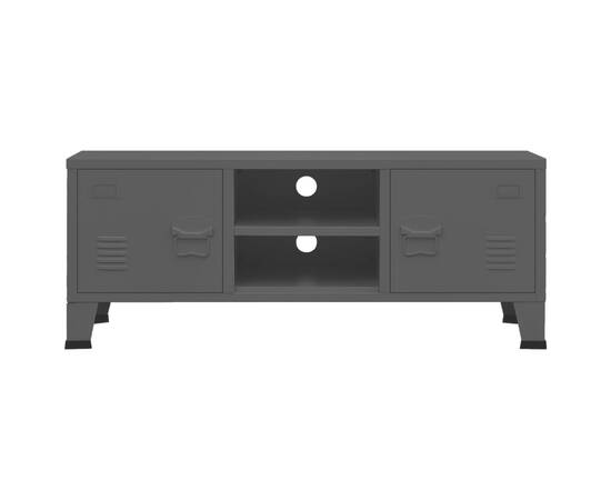 Dulap tv industrial, negru, 105x35x42 cm, metal, 4 image