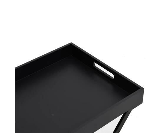 Masă pliabilă, negru, 48x34x61 cm, mdf, 6 image