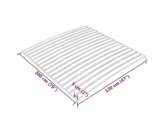 Bază de pat cu șipci, 17 șipci, 120x200 cm, 8 image