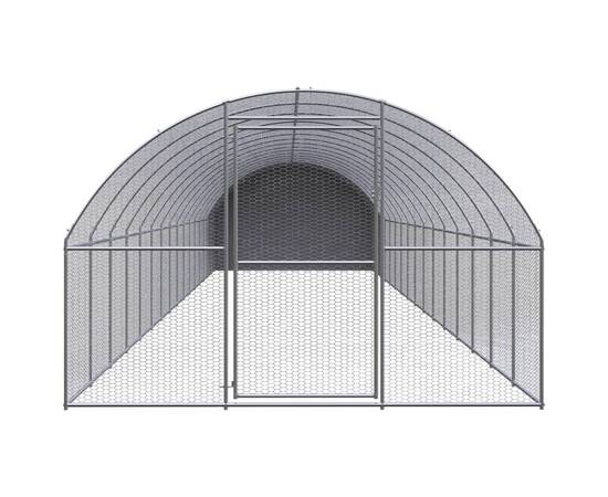 Coteț de găini pentru exterior, 3x16x2 m, oțel zincat, 2 image