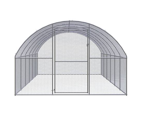 Coteț de găini pentru exterior, 3x6x2 m, oțel zincat, 2 image