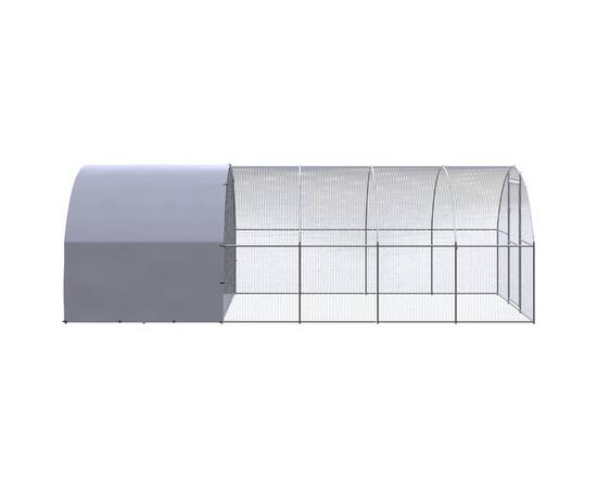 Coteț de găini pentru exterior, 3x6x2 m, oțel zincat, 4 image