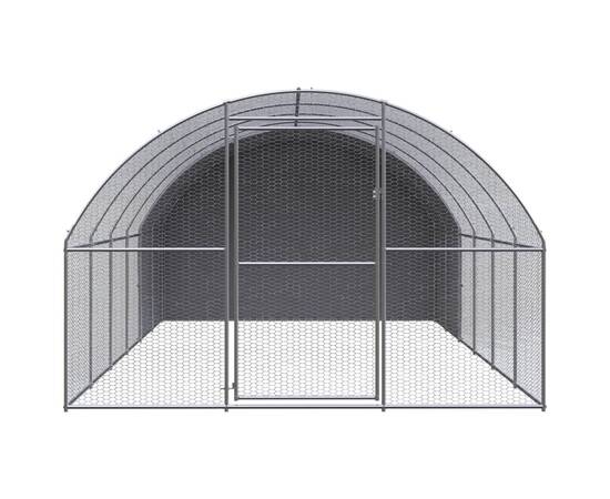 Coteț de găini pentru exterior, 3x6x2 m, oțel zincat, 2 image