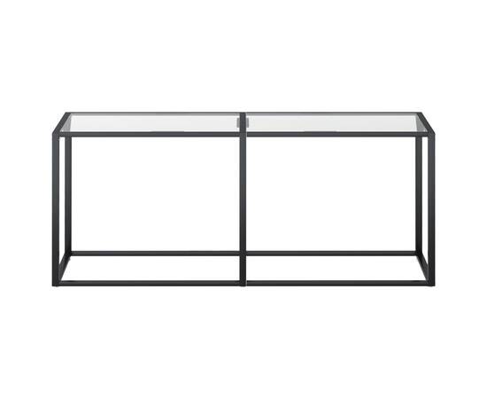 Masă consolă, transparent, 180x35x75,5 cm, sticlă securizată, 3 image