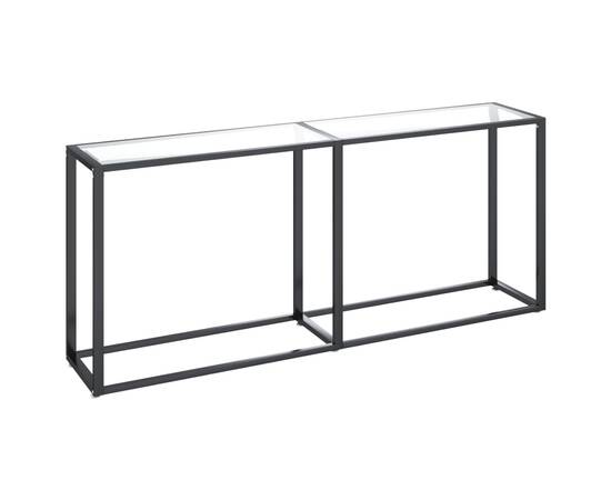 Masă consolă, transparent, 180x35x75,5 cm, sticlă securizată, 2 image