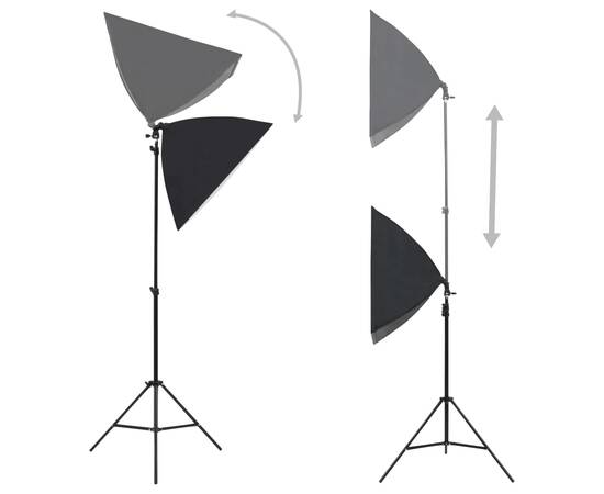 Set studio foto cu lumini softbox și reflector, 3 image