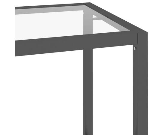 Masă consolă, transparent, 100x36x90 cm, sticlă securizată, 5 image