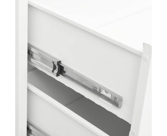 Dulap cu sertare industrial, alb, 78x40x93 cm, metal, 8 image