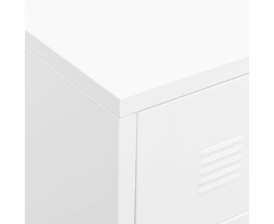 Dulap cu sertare industrial, alb, 78x40x93 cm, metal, 3 image