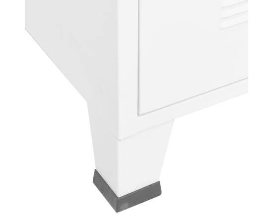 Dulap cu sertare industrial, alb, 78x40x93 cm, metal, 9 image