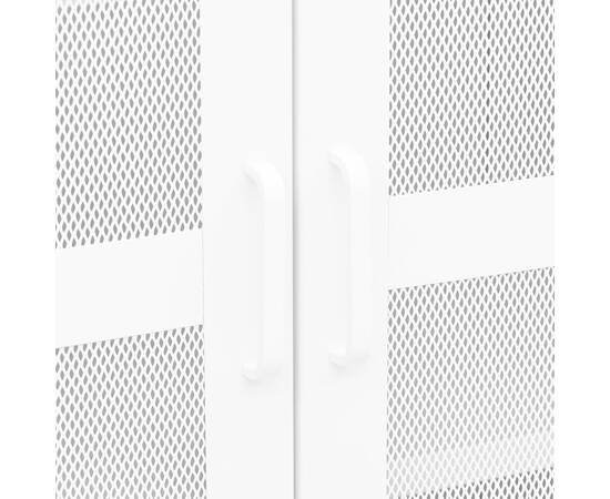 Dulap de depozitare industrial, alb, 70x40x115 cm, metal, 7 image