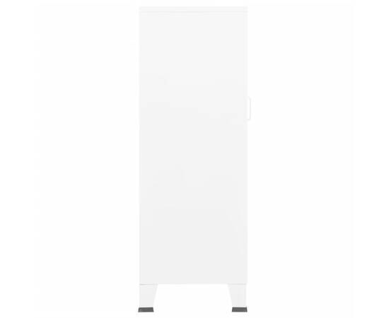 Dulap de depozitare industrial, alb, 70x40x115 cm, metal, 4 image
