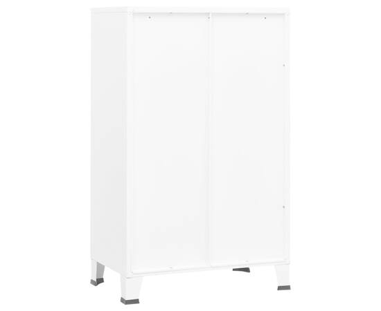 Dulap de depozitare industrial, alb, 70x40x115 cm, metal, 5 image