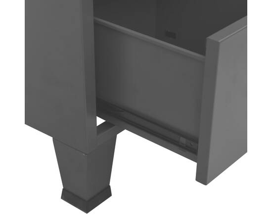 Dulap de depozitare industrial, antracit, 70x40x115 cm, metal, 8 image