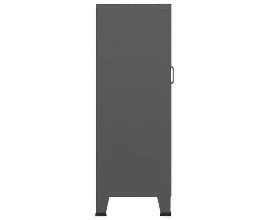Dulap de depozitare industrial, negru, 70x40x115 cm, metal, 4 image
