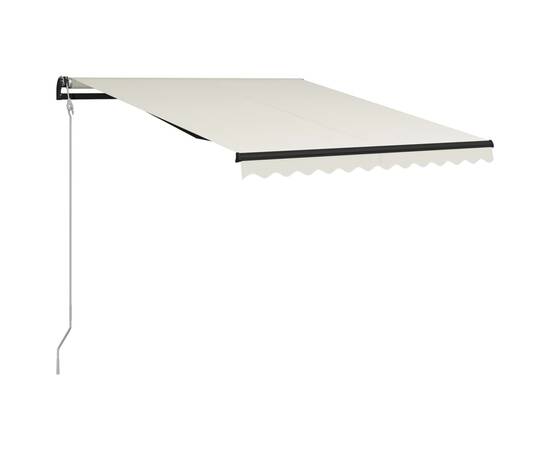 Copertină retractabilă cu senzor vânt & led, crem, 300x250 cm, 3 image