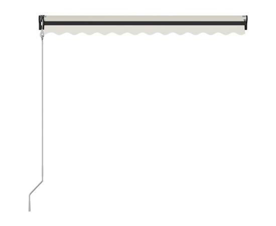 Copertină retractabilă cu senzor vânt & led, crem, 300x250 cm, 5 image