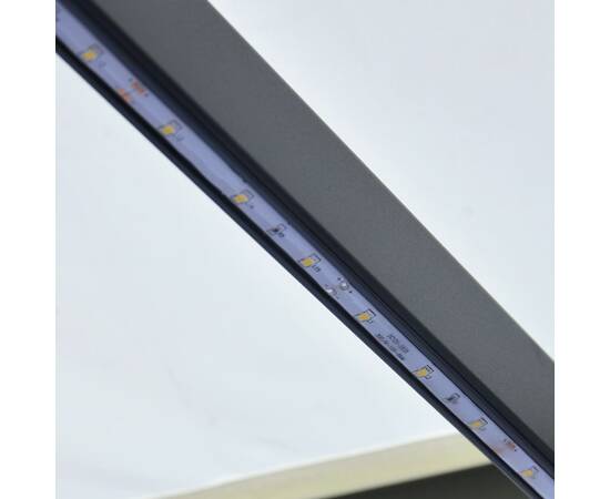 Copertină retractabilă manual cu led, crem, 400 x 300 cm, 2 image