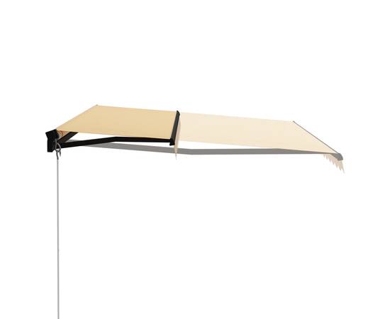 Copertină retractabilă manual cu led, galben/alb, 400 x 300 cm, 4 image