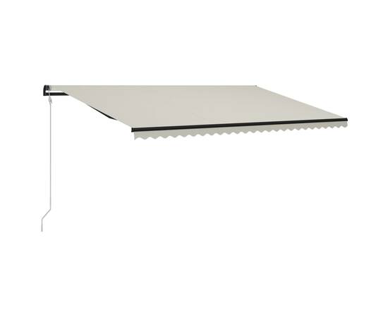 Copertină retractabilă senzor vânt & led, crem, 600x300 cm, 3 image