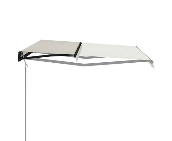 Copertină retractabilă senzor vânt & led, crem, 600x300 cm, 4 image